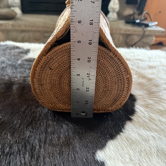 Rattan Bag Hand Woven In Kauai Hawaii Vintage New Never Used Made In Hawaii - Picture 8 of 12